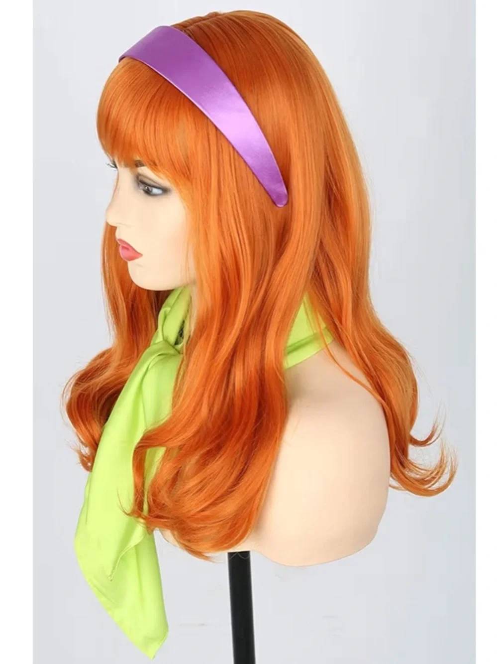 Daphne Scooby Doo Red Head Ginger Wig Purple Headband Green Scarf Accessories